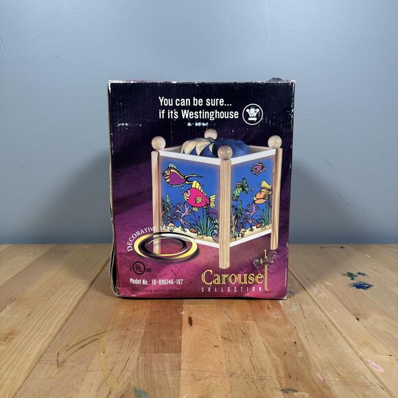 Westinghouse Carousel Collection OCEAN Design Spinning Fish Lamp Vintage 1999 - Picture 1 of 11